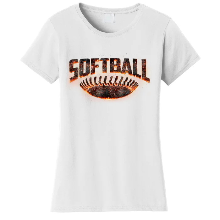 Vintage Softball Logo Women's T-Shirt