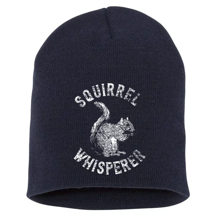 Vintage Squirrel Lover Squirrel Whisperer Short Acrylic Beanie