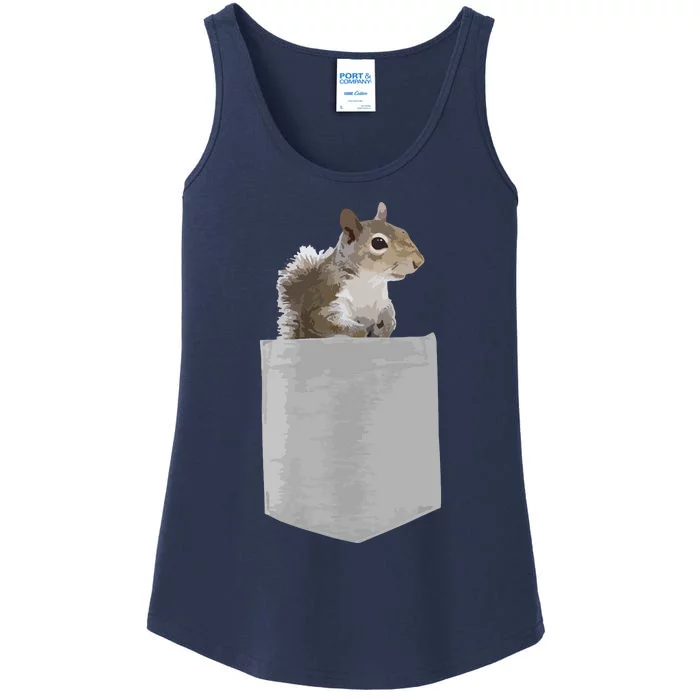 Vintage Squirrel Lover Squirrel Whisperer Ladies Essential Tank