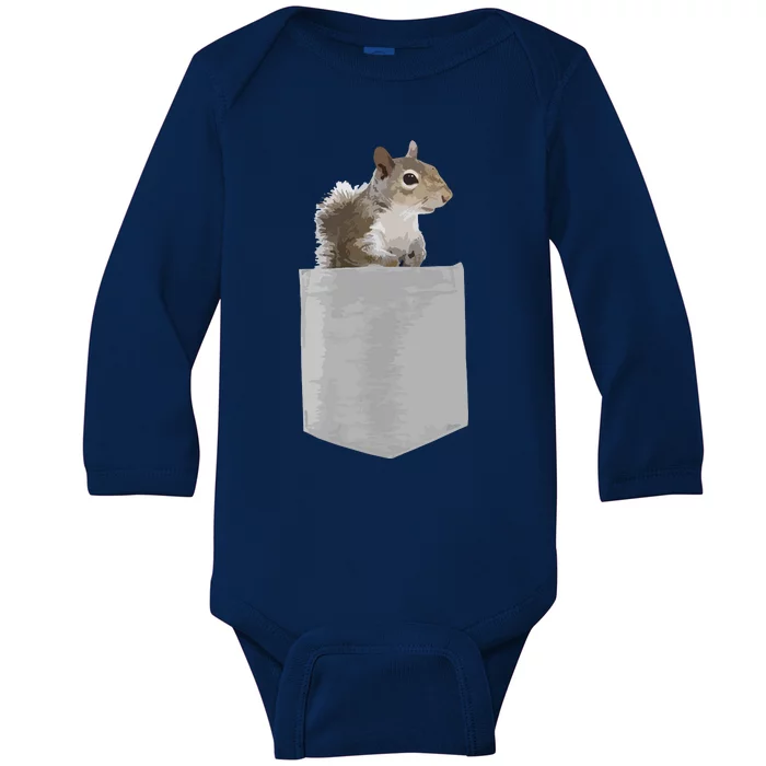 Vintage Squirrel Lover Squirrel Whisperer Baby Long Sleeve Bodysuit