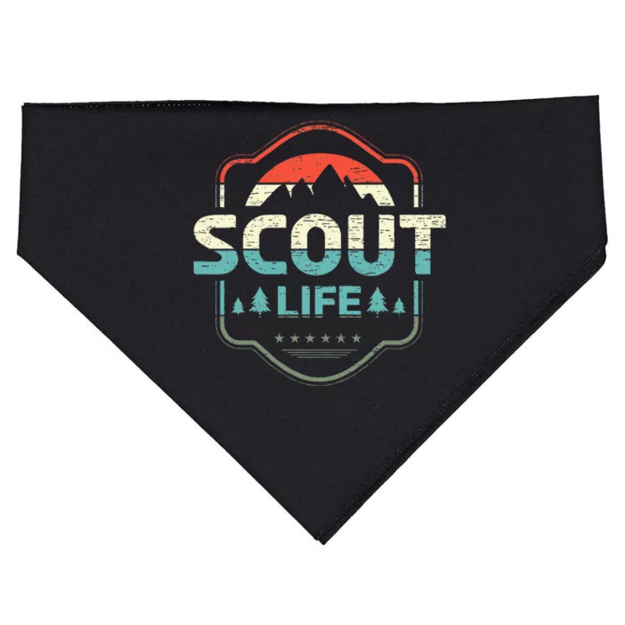 Vintage Scout Life For A Camping Nature Hiking Scout USA-Made Doggie Bandana