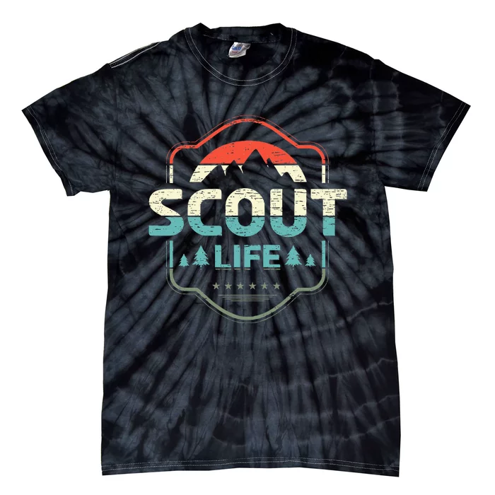 Vintage Scout Life For A Camping Nature Hiking Scout Tie-Dye T-Shirt