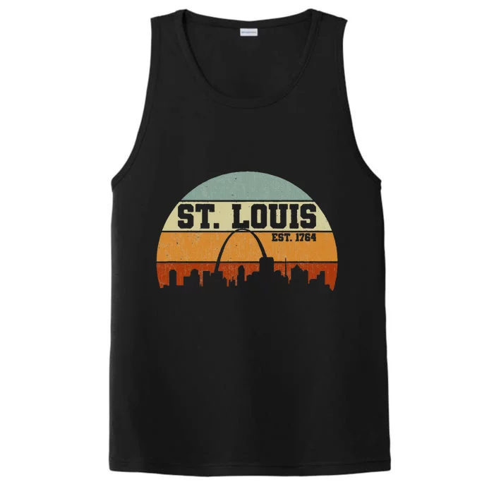 Vintage St. Louis Est. 1764 Retro Souvenir Gift Performance Tank