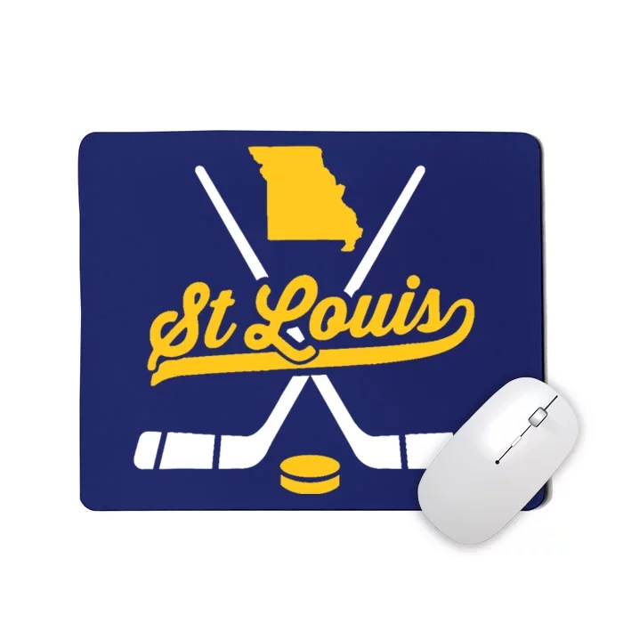 Vintage St. Louis Ice Hockey Sticks Sports Team Fan Gift Mousepad