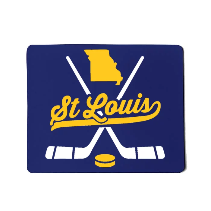 Vintage St. Louis Ice Hockey Sticks Sports Team Fan Gift Mousepad