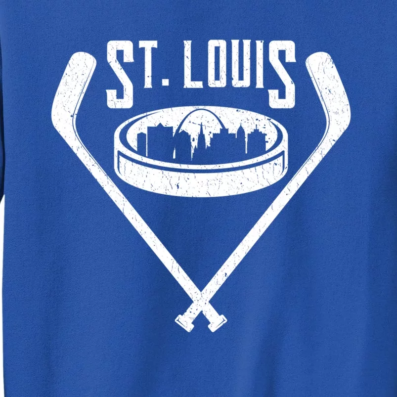 Vintage St Louis Missouri Skyline Style Hockey Retro Gift Tall Sweatshirt