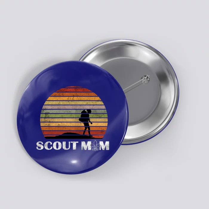 Vintage Scout Leader Scout Mom Cute Gift Button