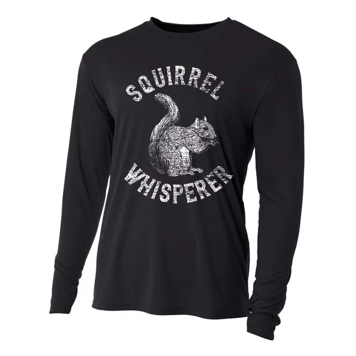 Vintage Squirrel Lover Squirrel Whisperer Cooling Performance Long Sleeve Crew