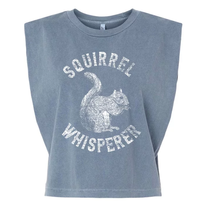 Vintage Squirrel Lover Squirrel Whisperer Garment-Dyed Women's Muscle Tee