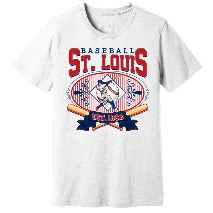 Vintage St Louis Baseball Est 1882 Premium T-Shirt