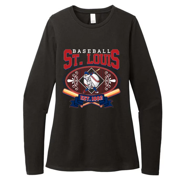 Vintage St Louis Baseball Est 1882 Womens CVC Long Sleeve Shirt