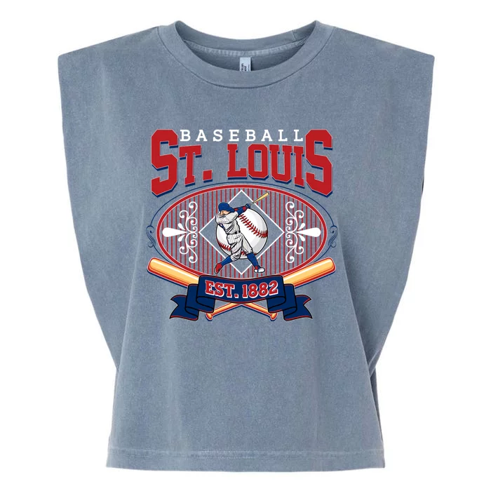 Vintage St Louis Baseball Est 1882 Garment-Dyed Women's Muscle Tee