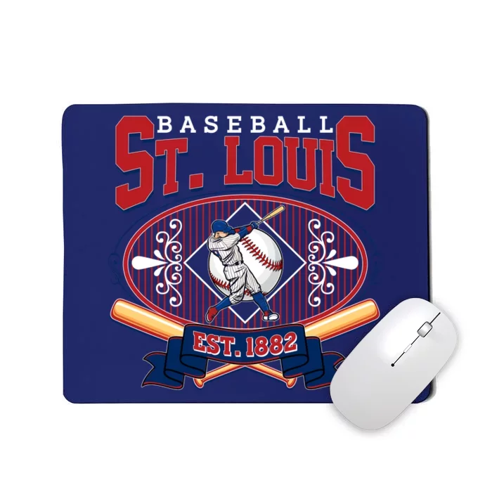 Vintage St Louis Baseball Est 1882 Mousepad