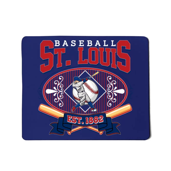 Vintage St Louis Baseball Est 1882 Mousepad