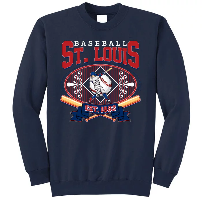 Vintage St Louis Baseball Est 1882 Tall Sweatshirt