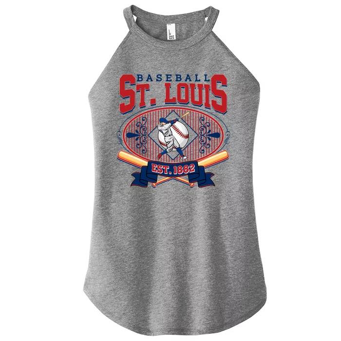 Vintage St Louis Baseball Est 1882 Women’s Perfect Tri Rocker Tank