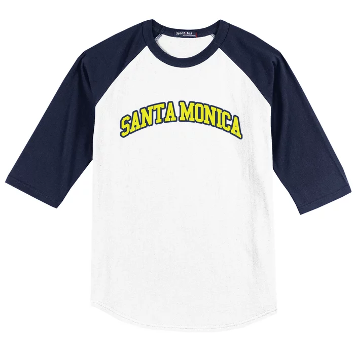 Varsity Santa Monica Gift Baseball Sleeve Shirt