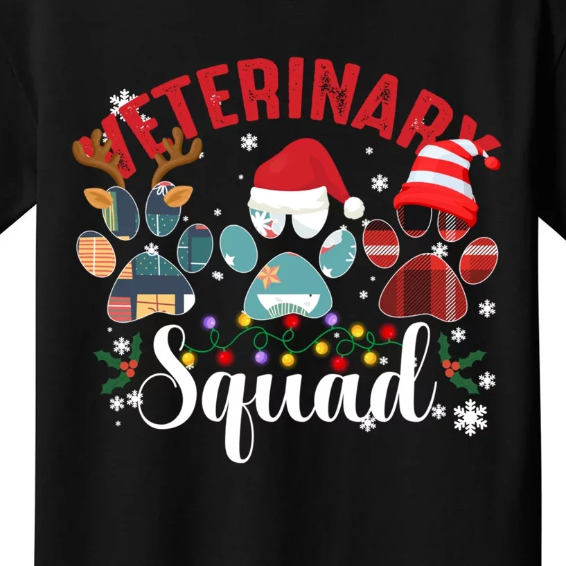 Veterinary Squad Medical Crew Christmas 2024 Paw Kids T-Shirt