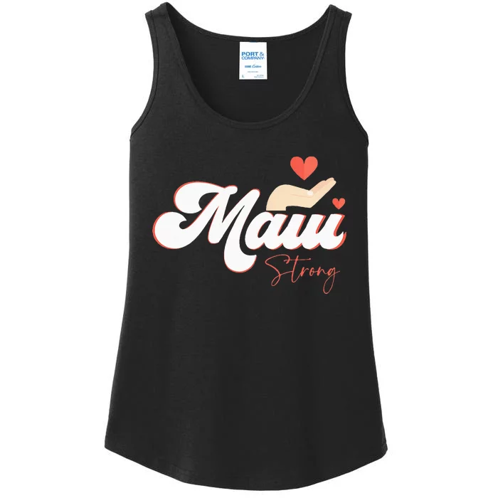 Vintage Strong Maui Hawaii Island I Love Hawaii Ladies Essential Tank