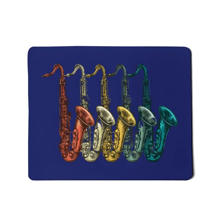 Vintage Sax Marching Band Retro Saxophone Saxophonist Mousepad