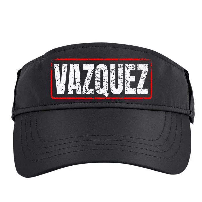 Vazquez Surname Mexican & Hispanic American Chicano Adult Drive Performance Visor