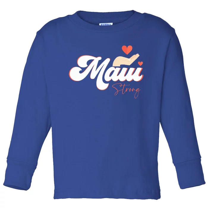 Vintage Strong Maui Hawaii Island I Love Hawaii Toddler Long Sleeve Shirt