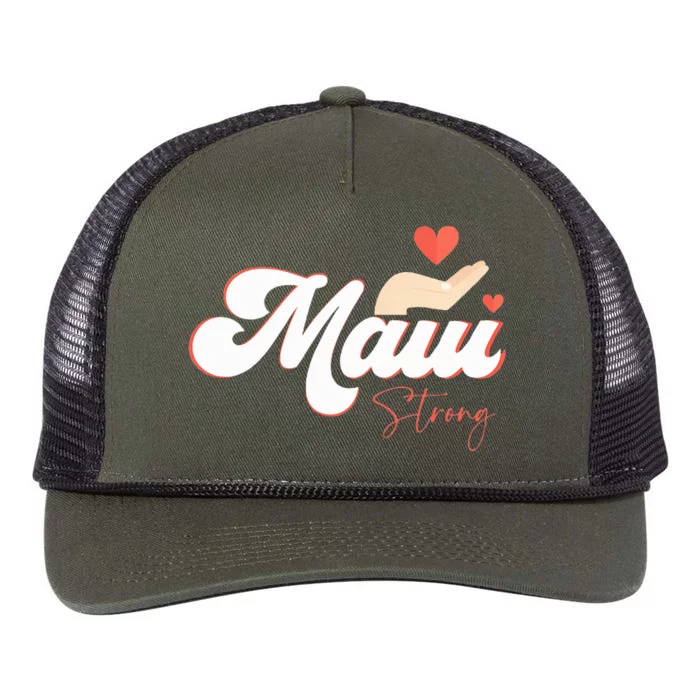 Vintage Strong Maui Hawaii Island I Love Hawaii Retro Rope Trucker Hat Cap