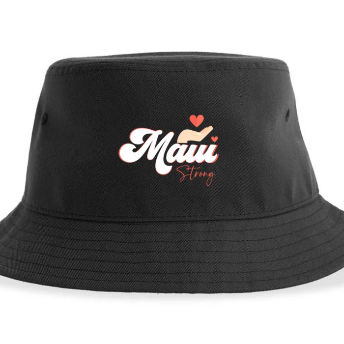 Vintage Strong Maui Hawaii Island I Love Hawaii Sustainable Bucket Hat