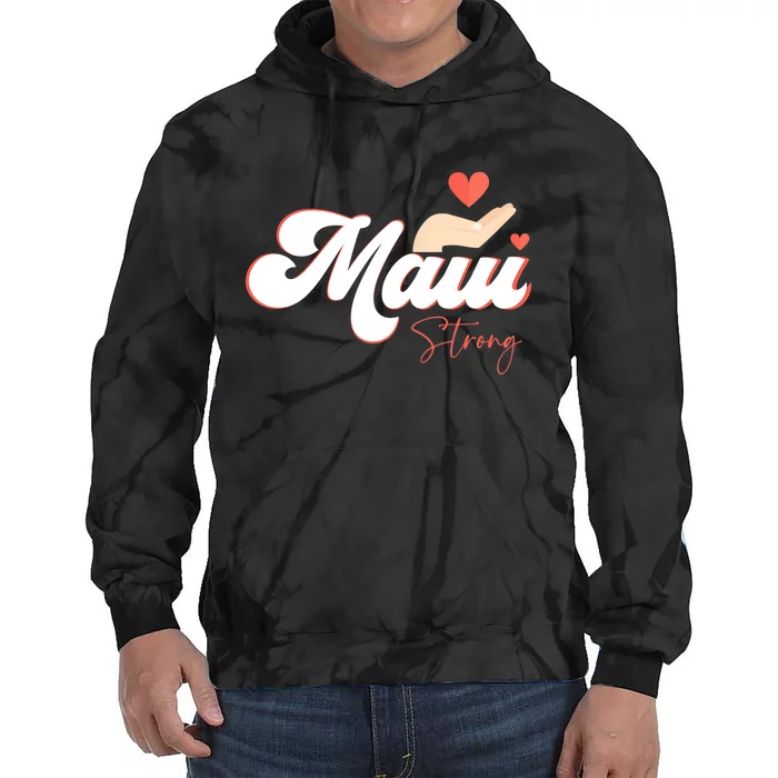 Vintage Strong Maui Hawaii Island I Love Hawaii Tie Dye Hoodie