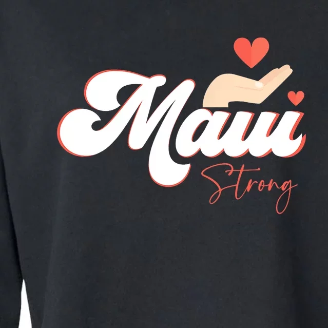 Vintage Strong Maui Hawaii Island I Love Hawaii Cropped Pullover Crew