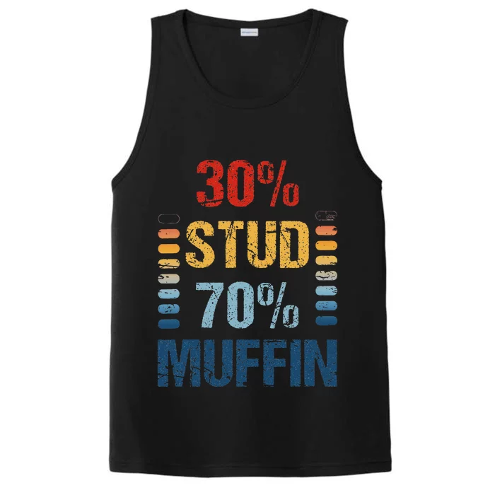 Vintage Stud Muffin Funny Design Performance Tank