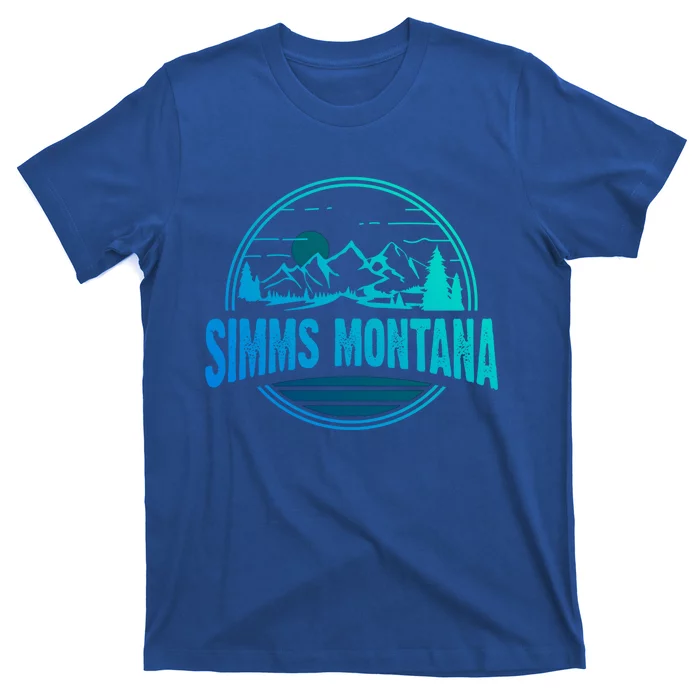 Vintage Simms Montana Mountain Hiking Souvenir Print Gift T-Shirt