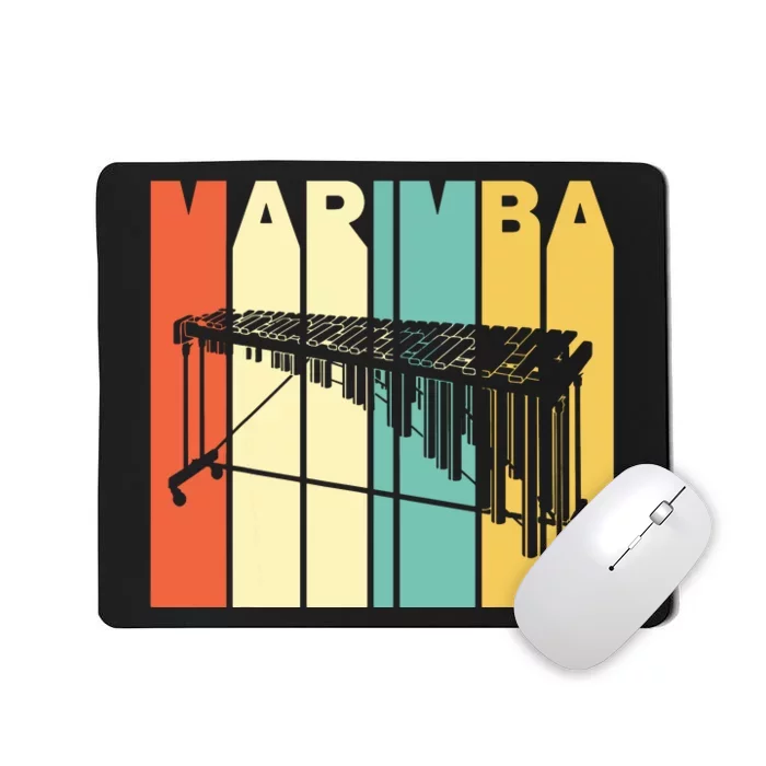 Vintage Style Marimba Silhouette Mousepad