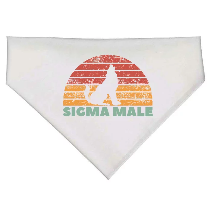 Vintage Sigma Male Wolf Loner Lone Sigma Wolf Cool Gift USA-Made Doggie Bandana