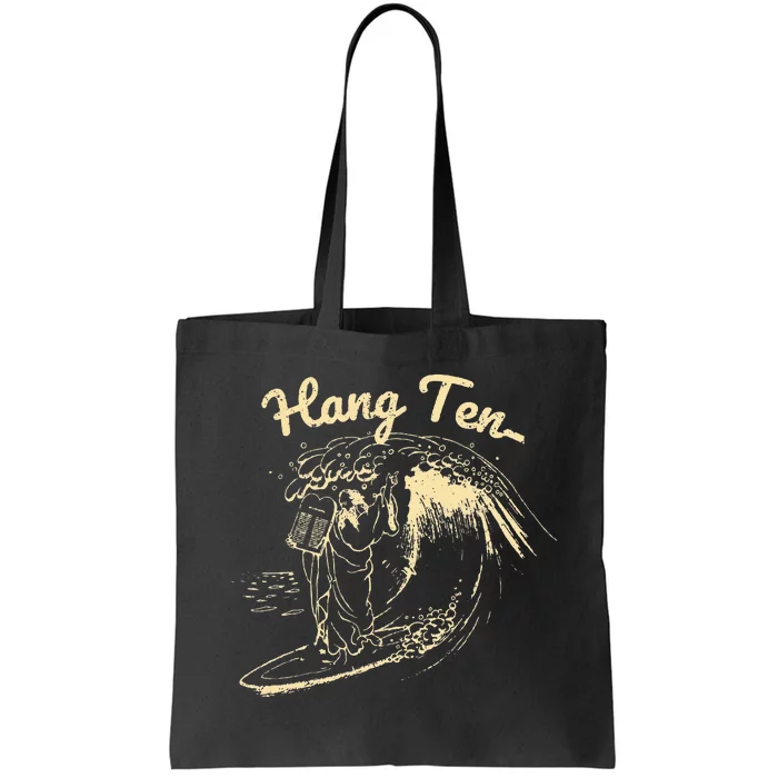 Vintage Surfing Moses Hang Ten Tote Bag