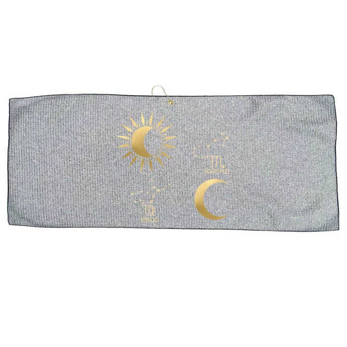 Virgo Sunscorpio Moon Zodiac Great Gift Large Microfiber Waffle Golf Towel