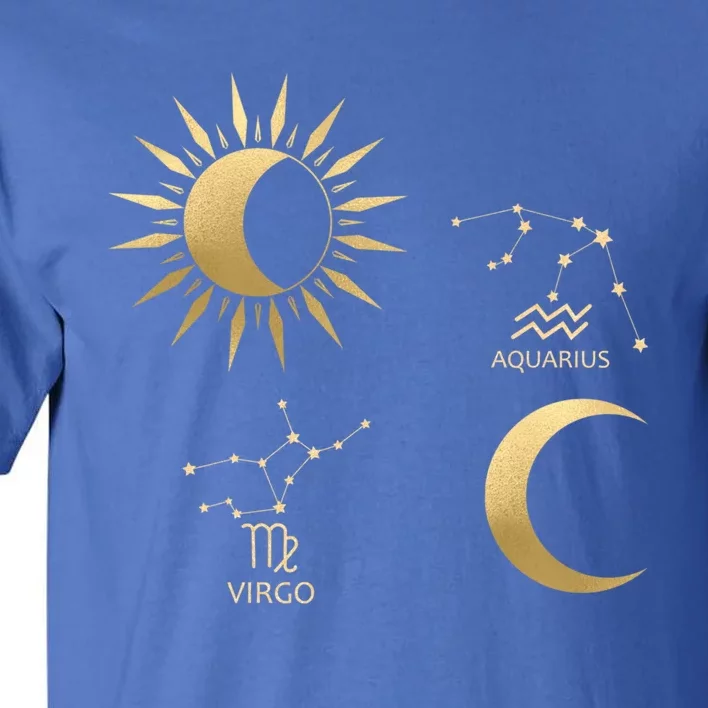 Virgo Sunaquarius Moon Zodiac Gift Tall T-Shirt