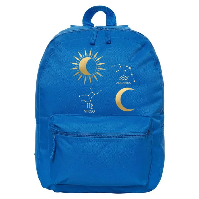 Virgo Sunaquarius Moon Zodiac Gift 16 in Basic Backpack