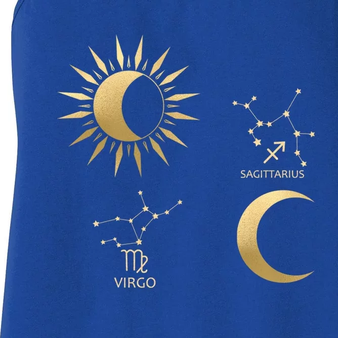 Virgo Sunsagittarius Moon Zodiac Great Gift Women's Racerback Tank