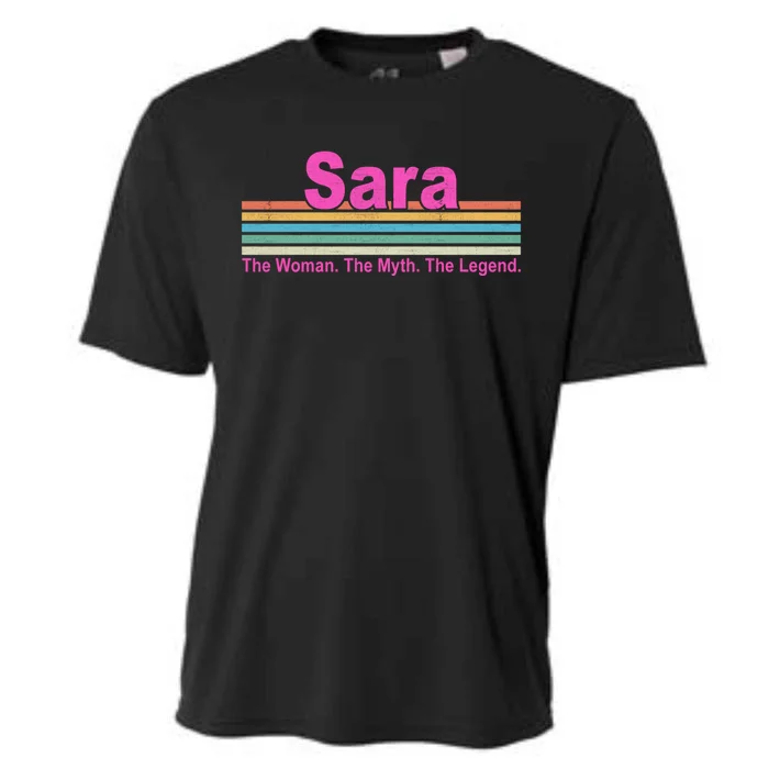 Vintage Sara Myth Legend First Name Gift Cooling Performance Crew T-Shirt