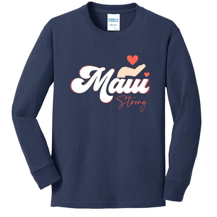 Vintage Strong Maui Hawaii Island I Love Hawaii Gift Kids Long Sleeve Shirt