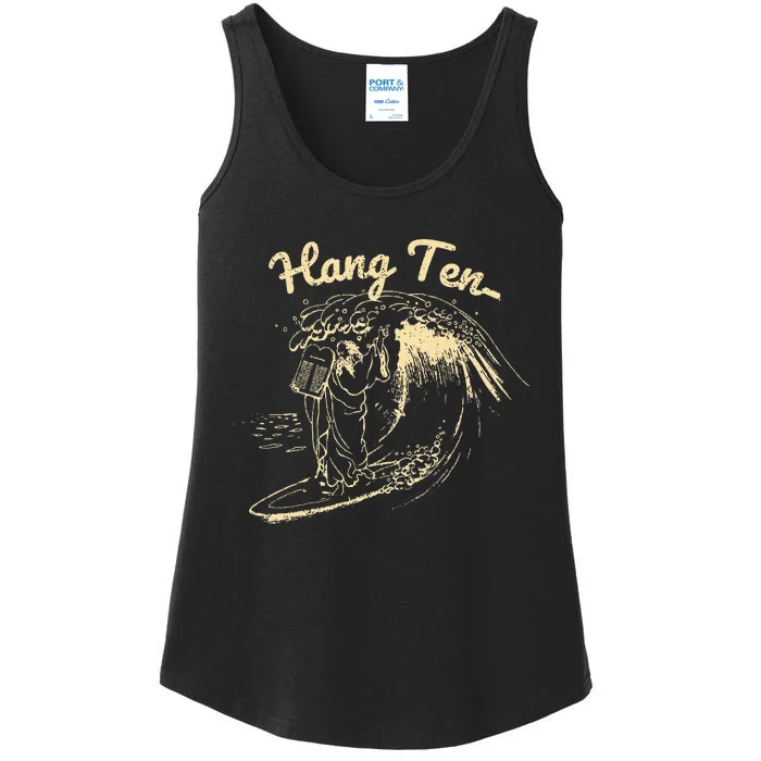 Vintage Surfing Moses Hang Ten Ladies Essential Tank