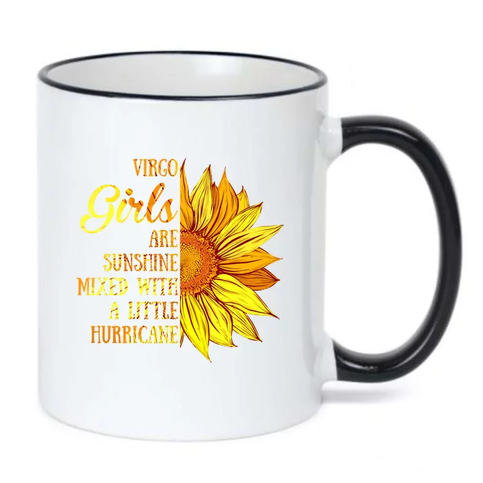 Virgo Sunshine Mixed Hurricane Sunflower Zodiac Sign Meaningful Gift Black Color Changing Mug