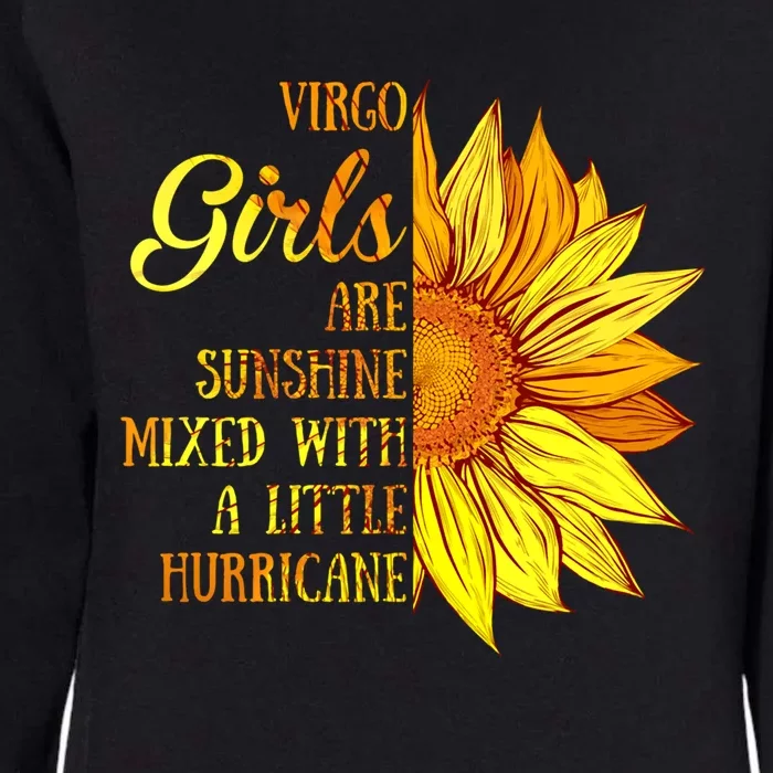 Virgo Sunshine Mixed Hurricane Sunflower Zodiac Sign Meaningful Gift Womens California Wash Sweatshirt