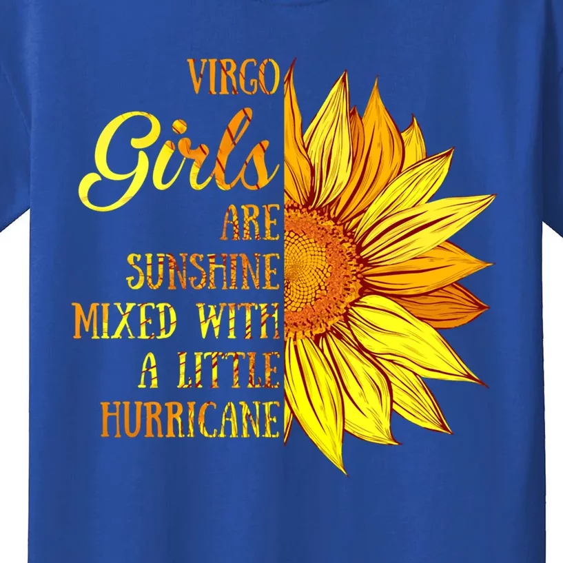 Virgo Sunshine Mixed Hurricane Sunflower Zodiac Sign Meaningful Gift Kids T-Shirt