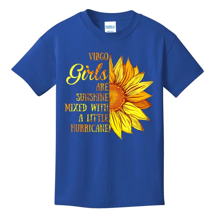 Virgo Sunshine Mixed Hurricane Sunflower Zodiac Sign Meaningful Gift Kids T-Shirt