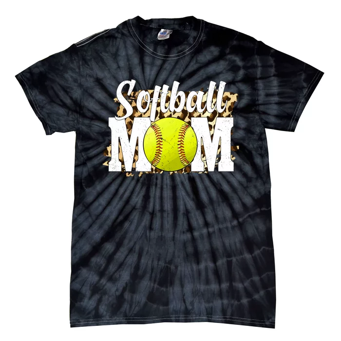 Vinatge Softball Mom Gifts Funny Softball Lovers Mothers Day Tie-Dye T-Shirt