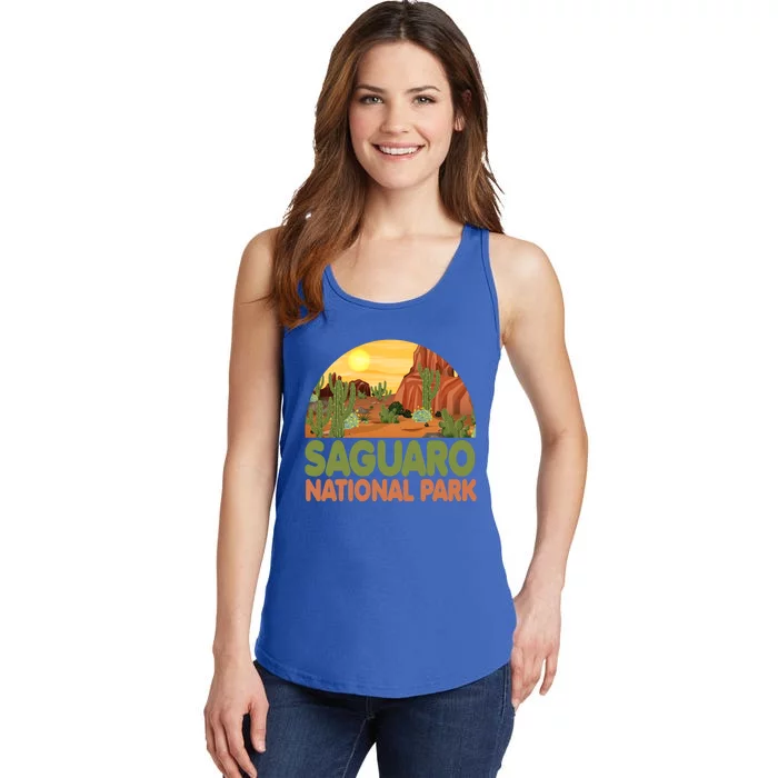 Vintage Saguaro National Park Family Matching Group Gift Ladies Essential Tank