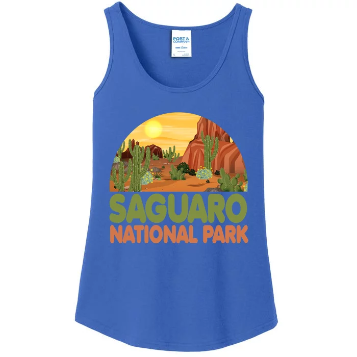 Vintage Saguaro National Park Family Matching Group Gift Ladies Essential Tank