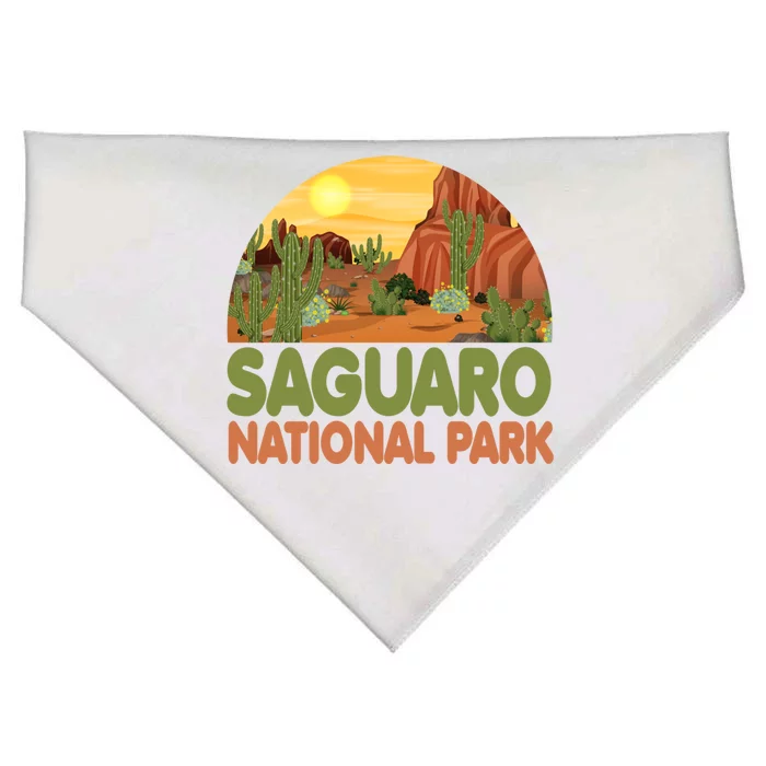 Vintage Saguaro National Park Family Matching Group Gift USA-Made Doggie Bandana